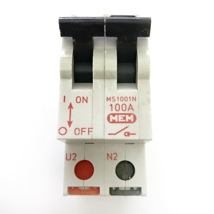 MEM MS1001N 100A 100 Amp 2 Double Pole Isolator Main Switch Disconnector
